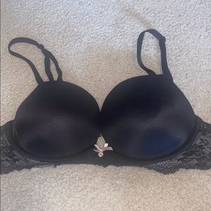 Victoria’s Secret Black Lace Push-up Bra Size 34C